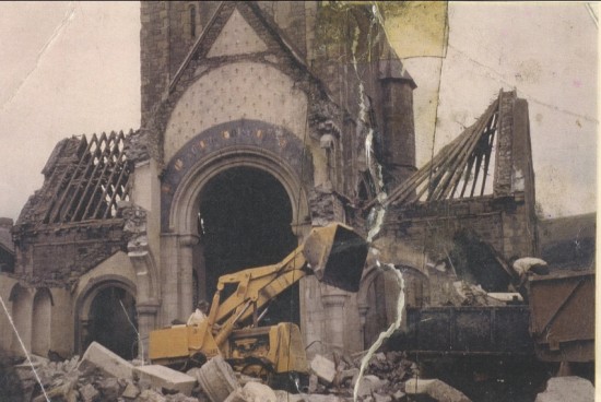 Demolition of St. Peter's church, 1973