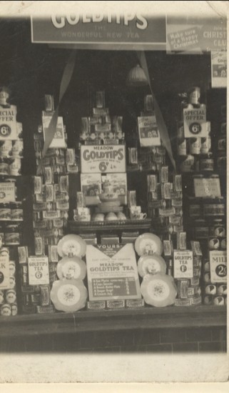 Meadow Dairy Ltd window display in the 1930s