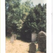 The Phillips stone faces the Church entrance at Ffynon Baptist Church Cemetery. The stone appears white due to the chalk used so that the inscription could be read more easily.