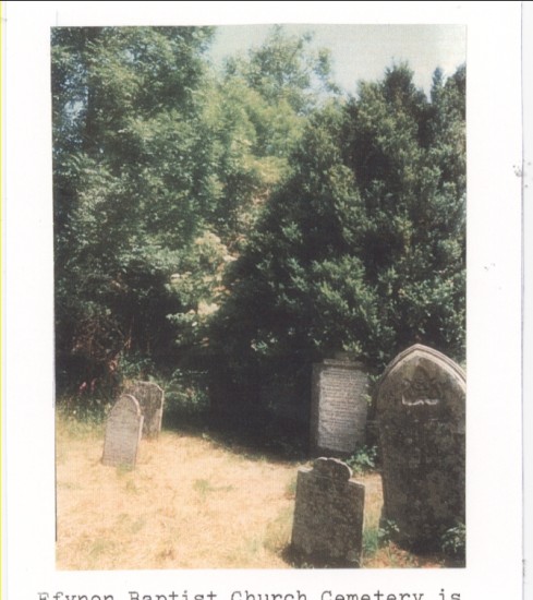 The Phillips stone faces the Church entrance at Ffynon Baptist Church Cemetery. The stone appears white due to the chalk used so that the inscription could be read more easily.