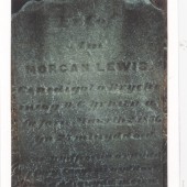 Gravestone at the cemetery on the route between Pottsville And Cumbola,PA. ,  in memory of Morgan Lewis