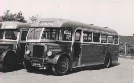 Former Griffin's bus in Red and White livery, early 1960s