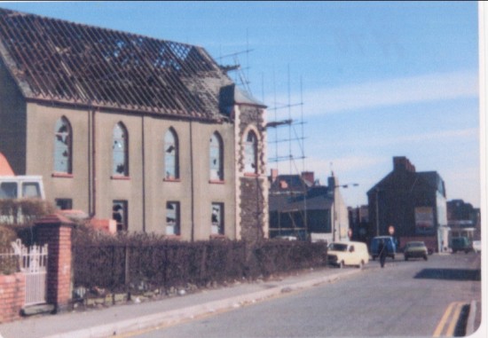 Demolition of Bailey Street Congregational chapel, 1978