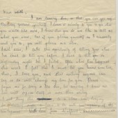 Love letter from Wilfred Bythell to Edith Luff, c. 1930.