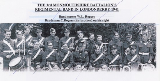 3rd Mon Regimental Band in Londonderry 1941