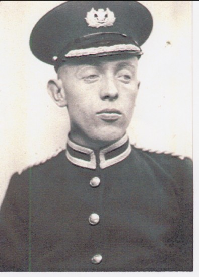 Billy Rogers (Cornet player) in the uniform of the Brynmawr Silver Band 1936