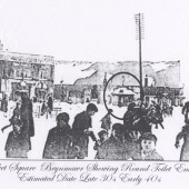 Market Sguare Brynmawr,Showing Round Iron Toilets in 1930s