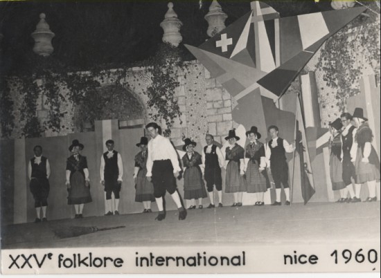 Brynmawr Welsh Folk Dancers in Nice(France) August,1960