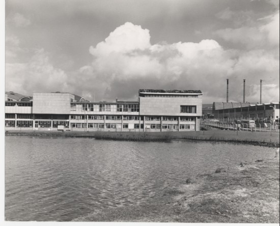 Semtex factory side view from pond
