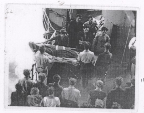 Funeral of Seaman.Eddie.Kershaw at Sea