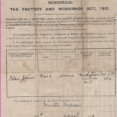 The factory and workshop Act 1901