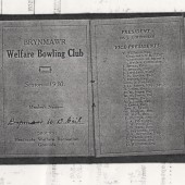 Brynmawr Bowling Club Season Ticket 1930