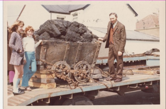 Dram of coal being taken to St. Fagans