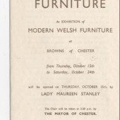 Information leaflet about Brynmawr furniture exhibition