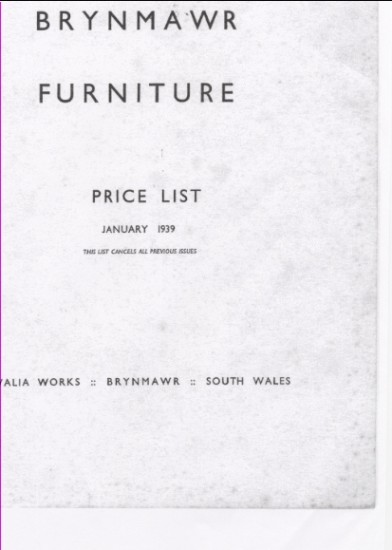 Brynmawr furniture price list