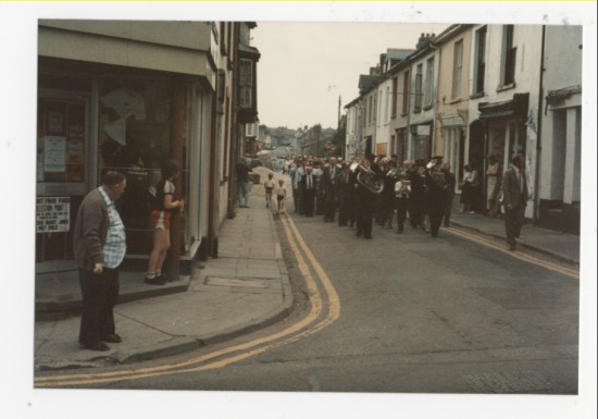 a band walking through Brynmawr a band walking through Brynmawr