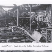 Bootmakers workshop after the fire at the Gwalia Works