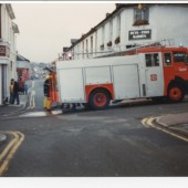 A fire engine in Brynmawr town