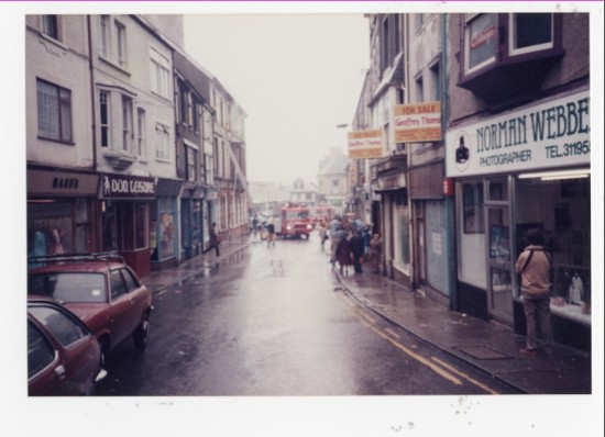 A fire in Bailey Street, Brynmawr