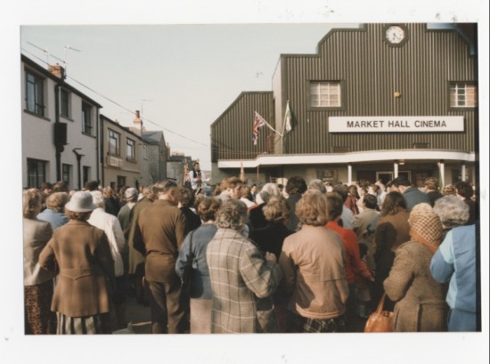 V.E Day memorial service in 1985, 40 years on, on the Market Square, Brynmawr V.E Day memorial service in 1985, 40 years on, on the Market Square, Brynmawr