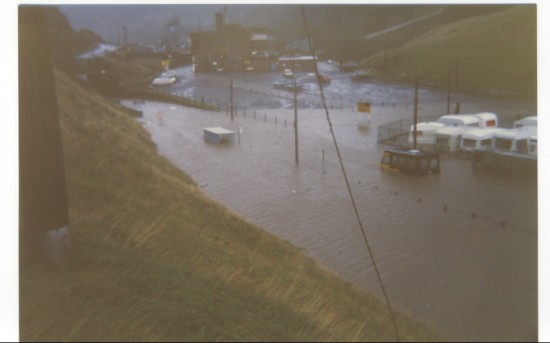 Marine Colliery, during floods of 1984