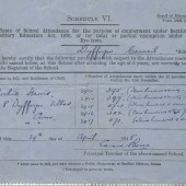 School attendance certificate