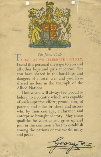 Victory Certificate, 1946