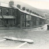 Waunlwyd, General.  Station Road  before demolition.