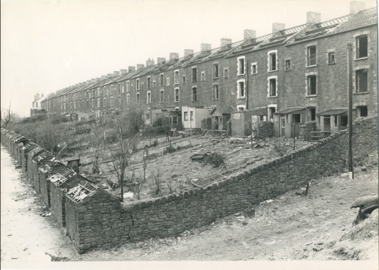 Cwm Road, Waunlwyd, during demolition