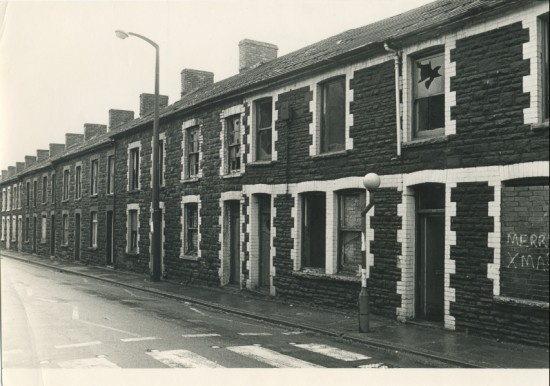 Cwm Road, Waunlwyd, during demolition