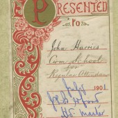 Book presented to Amos John Harris