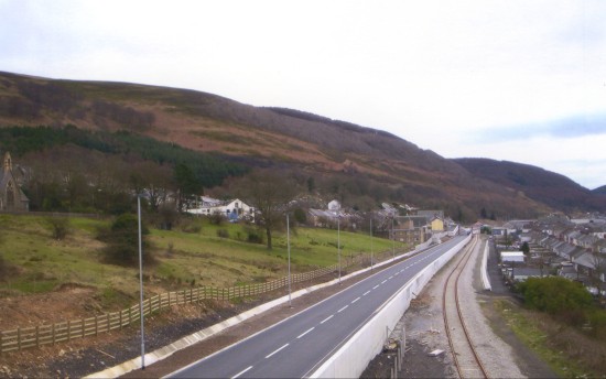 Cwm Bypass looking south from St. Paul's Bridge