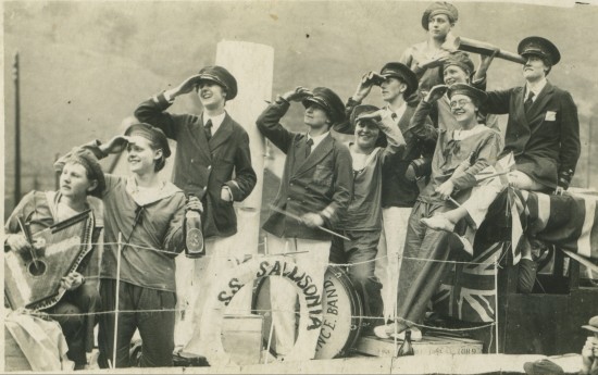 Sallis' shop float in Cwm Carnival, 1930s