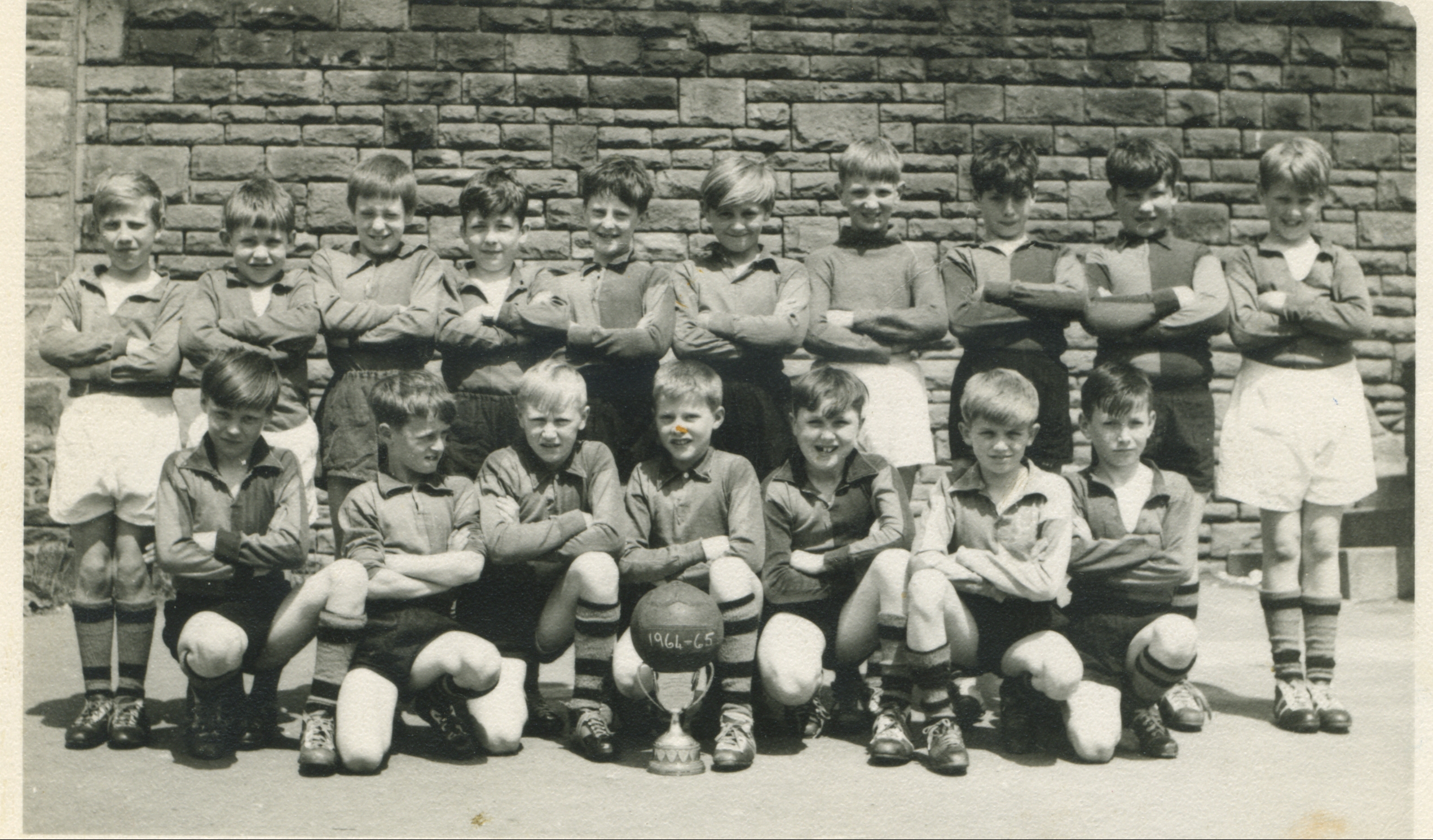 Cwm Top School football team Ball, The 1960s, Male, Photo, Group