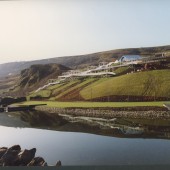 Garden Festival Wales landscaping 1990 view South.