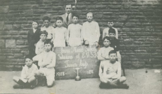 Cwm Mixed School (Top) E.V.S.F.Cup Winners 1928  1929