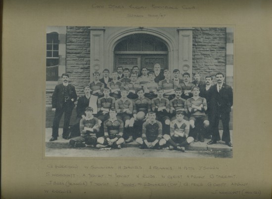 Cwm Stars Rugby Football Team 1906  1907