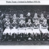 Wales Football Team in Belfast 1933.Wales 1 Ireland 1.