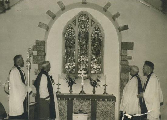 Stained Glass Window dedicated by The Bishop of Monmouth.