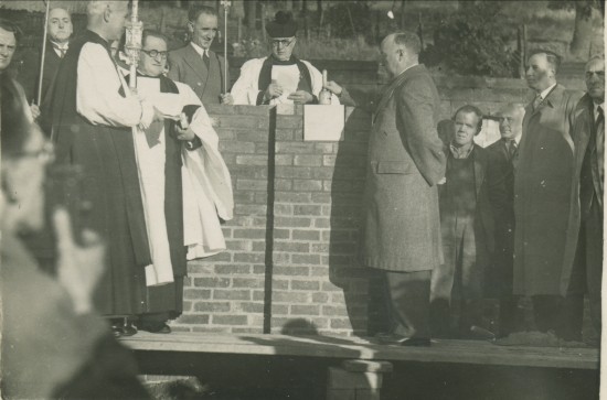 Dedication of Foundation Stone of St.Matthew's Church,Tyllwyn.