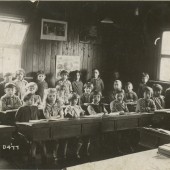 Class of Pupils in Tyllwyn School Hut.
