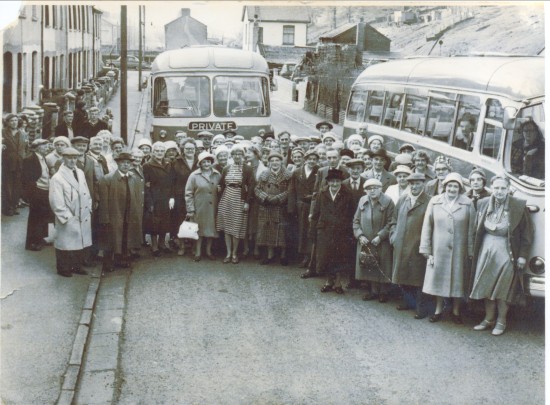 Cwm Pensioners Outing to Blackpool in William Street
