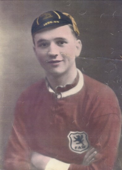 Eugene O'Callaghan,Wales Football International 1st Cap 2nd February 1929.