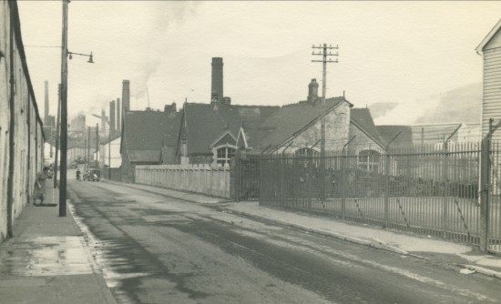 View North from Queen Street,of Victoria Mixed School and Augusta Street.