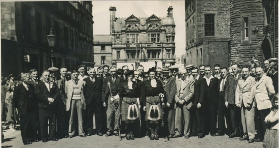 Quoits International in Hardgate,Glasgow in 1955 between WALES and SCOTLAND.