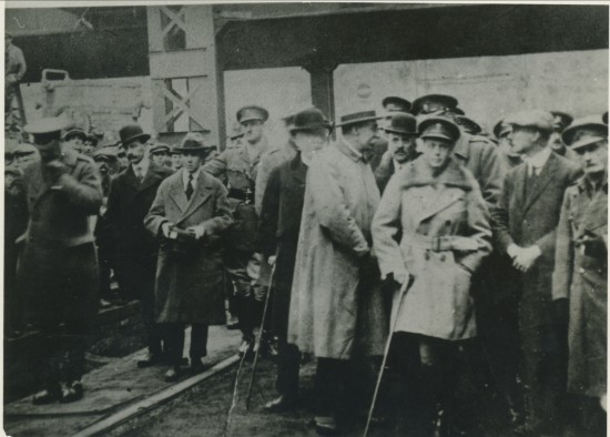Edward,Prince of Wales visiting No 5 Pit by Garden City in 1918,this pit was then named after him.