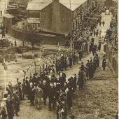 Edward,Prince of Wales visiting Roch Street, Abertillery.