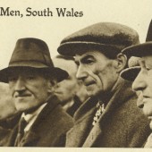 Edward.Prince of Wales speaking with ExServicemen in South Wales.