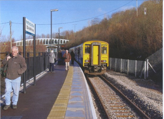 Ebbw Vale Parkway Station, opening of Rail Link to Cardiff on 6th February 2008 after this line was closed to passenger traffic in 1962,a gap of 46 years.