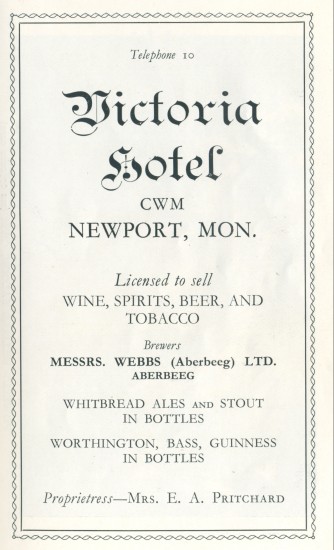 Victoria Hotel,Cwm